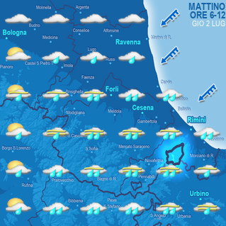 Mappa di previsione mattino (ore 6-12)