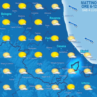 Mappa di previsione mattino (ore 6-12)